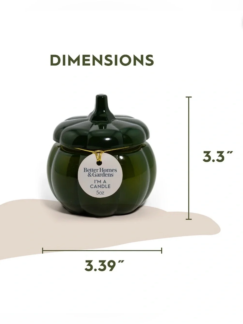 Better Homes & Gardens Glass Fresh Cut Frasier Candle Pumpkin Design 5oz